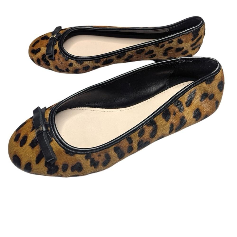 NEW Ted Baker Norha Leopard Print Ballerina Pump Flat